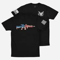 Tactical Pro Supply Patriot Printed U.S флаг Патриотична мъжка тениска, изработена от памучен материал, дизайн на риза на американски флаг