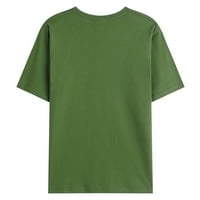 Puawkoer мъжки лятен ежедневен хартиен самолет тениска блуза къса ръкав кръг от врата тениска мъжки дрехи s армия зелено