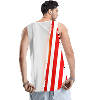 4 юли графични без ръкави тийнейджъри мускулни резервоари ризи червено сини звезди Орел САЩ Флаг резервоар върхове без ръкави.