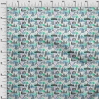 OneOone Cotton Flet Turquoise Blue Fabric Travel Sheing Material Print Fabric до двора