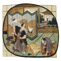 Японска игра на „Go“ Poster Print от Mary Evans Picture Library