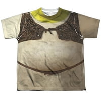 Шрек - Костюм - Младежки риза с къс ръкав - X -голяма