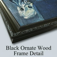 Albert Zimmermann Black Ornate Famed Double Matted Museum Art Print, озаглавен: Планински пейзаж с Creek