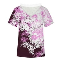Дамски върхове блуза мода с къс ръкав графичен отпечатъци жени лято тениски с тениски с тениски на тениски тийнейдж