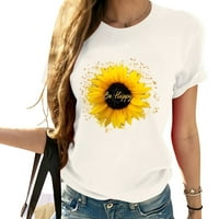 Графична тениска на слънчогледовите жени - лятното време е от съществено значение
