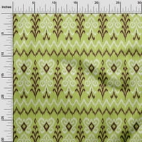 OneOone Polyester Lycra Fabric Chevron & Swirl Ikat Printed Craft Fabric Bty Wide