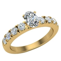 Годежни пръстени за жени - овално рязане 18k злато 1. CT GIA сертификат