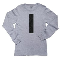 Монограма - I - Писмо в сива тениска с дълъг ръкав на черно момиче
