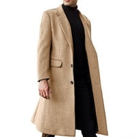 Мъже плюс размер зимно палто ревера яка с дълъг ръкав подплатено кожено яке винтидж сгъстяващо палто овча кожа яке
