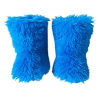 Жени уютни размити снежни ботуши дишаща мода зимни топли обувки ежедневни пухкави средни телешки обувки кралско синьо 10