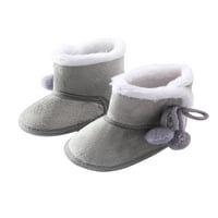 Nokiwiqis Infant Girls Winter Shoes, Solid Bobbles Plush Packwork Boots