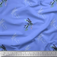 Soimoi Rayon Fabric Dragonfly & Texture Print Fabric край двора