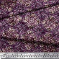 Soimoi Cotton Poplin Fabric Fabric Quarterfoil Geometric Printed Craft Fabric край двора