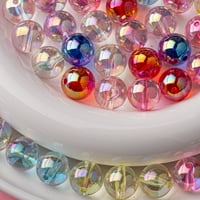 Feildoo акрилни кръгли прелести, цветни акрилни мъниста висулки прелести за обеци на DIY Ключови колиета занаяти приготвяне на Xmas Present, FPurple