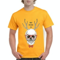 Arti - Мъжки тениска с къс ръкав - Коледен череп