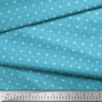 Soimoi Polyester Crepe Fabric Dot & Floral Artistic Decor Fabric Printed Yard Wide
