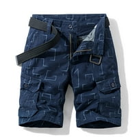 Feternal Men's Fashion Graphic Print Pocket Pants памучни товарни къси панталони гащеризонки за къси панталони мъжки шорти