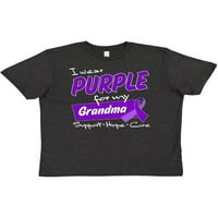 Мастически нося лилаво за баба си, надежда, тениска за лечение на младежки