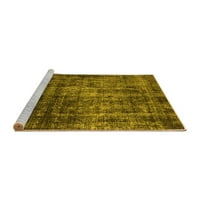Ahgly Company Machine Wareable Indoor Square Oriental Yellow Industrial Area Cugs, 3 'квадрат