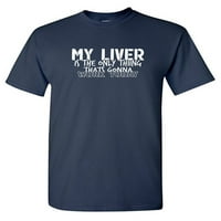 Черният ми дроб е единственото нещо, което саркастичен хумор графична новост смешна висока тениска