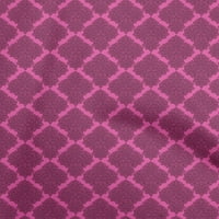 OneOone Cotton Fle Dark Magenta Fabric Азиатски блок печат Шиещ материал за печат на тъкан край двора