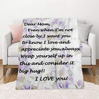 Подарък за одеяло за мама- хвърлете одеяло текстуриран солиден мек диван за диван декоративно одеяло, флот k