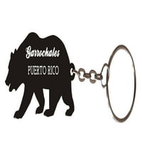 Garrochales Puerto Rico Souvenir Metal Bear Keychain