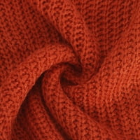 Viadha пуловер Жени жени модни дълги ръкави с V-образни вещи плътни цветове свободни върхове блуза плетен пуловер