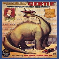 Филмов плакат за един от най -ранните анимационни филми някога, Gertie the Dinosaur. , продуциран от Уиндзор Маккей и направен с анимация Key Frame . Печат на плакат от неизвестно
