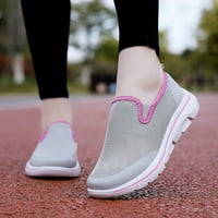 Жени ежедневни обувки Модни и прост плътно цвят Нов модел Лятна мрежа Дишаща дебела подместна двойка Обувки сиво