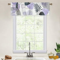 Sanviglor 1 прозорец завеси полупрозрачен половин кухненски завеси светлина филтриране модерна къса завеса джобни плътни цветове на ниво луксозен декор листо