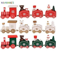 Badpiggies Коледни дървени влакове орнаменти за орнаменти за подаръци за коледно парти декор за детска градина