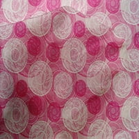 OneOone памучна копринена тъкан кръг блок за печат по двор широк