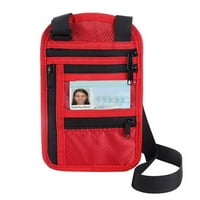 Wirlsweal ID чанта за съхранение Скрит път за пътуване Идентификационен номер за съхранение Водоустойчива торбичка за врата за пътуване RFID блокиране