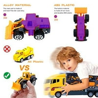 SARZI в комплект играчки за камиони, инженерство за строителна конструкция на играчки за играчки, кола за играчки в транспортна кола за подарък, детски играчки, подхо?