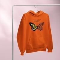 Leopard Butterfly Quote Hoodie Жени -Маг от Shutterstock, женски X -голям