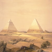 Пирамиди от печат на плакат на Geezeh от Дейвид Робъртс