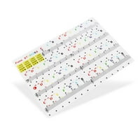Прозрачни цветни стикери за клавиатура на пиано бележка за начинаещи клавиши