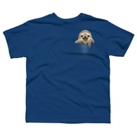 Sloth Boys Royal Blue Graphic Tee - Дизайн от хора XL