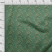 OneOone Cotton Poplin Twill Green Fabric Азиатски японски флорална шивашка тъкан от двора отпечатани DIY дрехи Шиещи консумативи