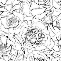 Рози плат - черно бяло