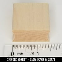 Комплект от 1,5 1.5 Квадратен кленов дървена дръжка за монтаж за гумен печат