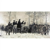 Суперсток Сал Вашингтон, преглеждащ войските си в Valley Forge William T. Trego, 1859- & American Poster Print, 24