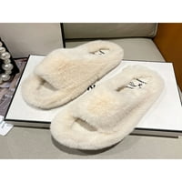 Жени пухкави леки обувки против плъзгане на дома дишащи кръгли пръсти размити чехли на закрито уютни слайдове