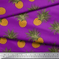 Soimoi лилав памучен памук тъкан Pine Fruits Print Sheiding Fabric Wide Dard