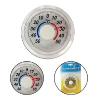 Термометър за кръгъл затвор с измерване на закрит и външен метален показалец термометър
