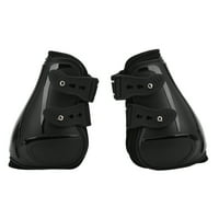 Комплект ботуши за конни сухожилища, добре направен конска обувка мека за коне черни задни крака l
