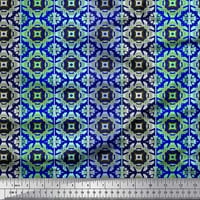 Soimoi Velvet Fabric Stripe & Moroccan Kaleidoscope Fabric отпечатъци по двор широк