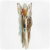 Little Deer Fawn акварелна картина допълнително разширено голямо игра на мишка подложка за подложка за подложка за бюро