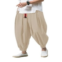 Uerlsty мъжки ежедневни панталони за харем торбички с широки панталони за крака еластични талии хипи дъна